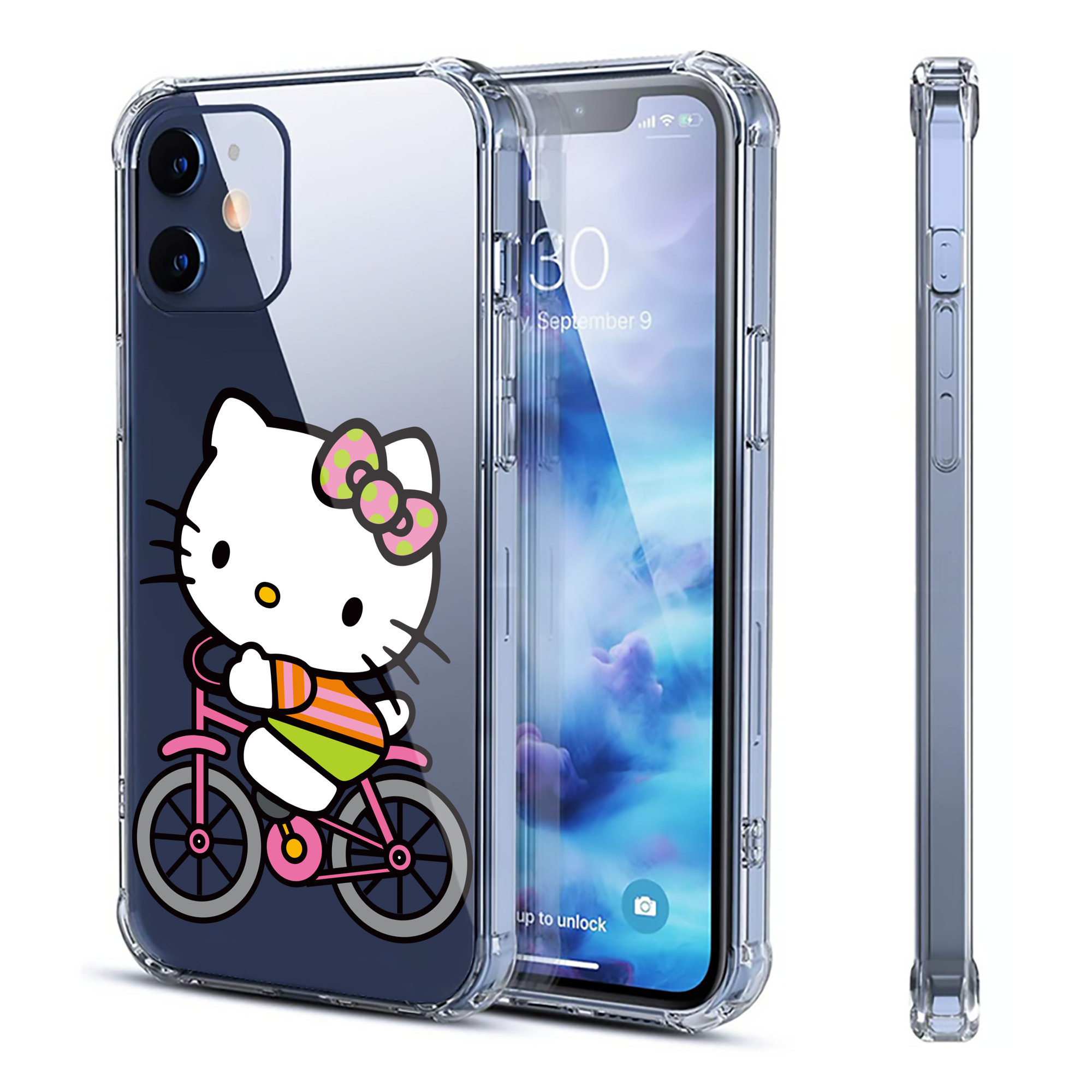 （画像用） Hello Kitty ハローキティ 【iPhone 12シリーズ対応】透明スマホケース（クリアソフトケース）